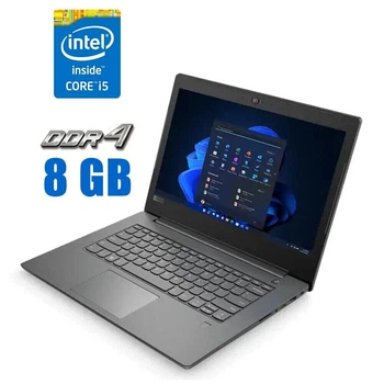 Ноутбук Lenovo V330-14IKB / 14" (1920x1080) TN / Intel Core i5-8250U (4 (8) ядра по 1.6 - 3.4 GHz) / 8 GB DDR4 / 120 GB SSD / Intel UHD Graphics 620 / WebCam б/у