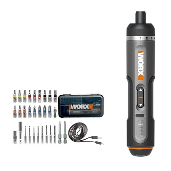 Отвертка Аккумуляторная Worx WX242 с насадками в кейсе. Стандартная комплектация