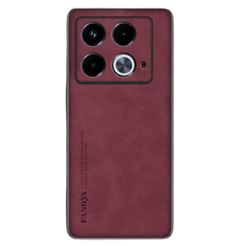 Шкіряний чохол - накладка Fanoya для Infinix Note 40 burgundy