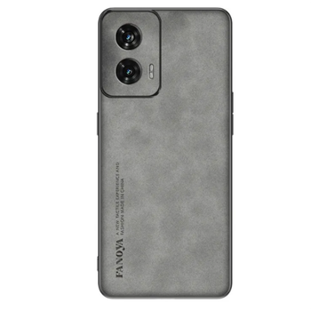 Шкіряний чохол - накладка Fanoya для Motorola Moto G24 / G24 Power gray