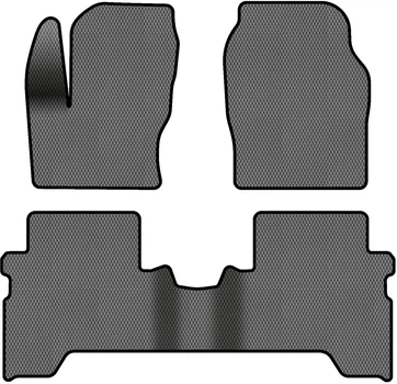 EVA килимки EVAtech в салон авто для Ford Escape 2012-2015 3 покоління SUV USA 3 шт Grey/Black (FD1577ZV3RGB)