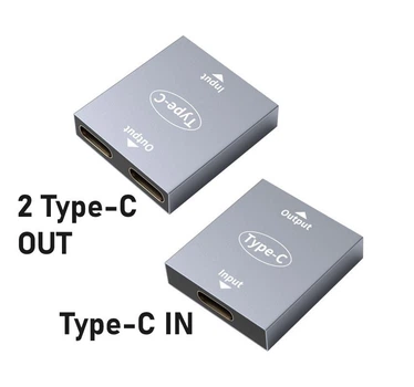 Переходник USB Type-c to 2 USB Type-c (type-c 2C) (0402)