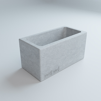 Уличный Бетонный Вазон Кадис S 30x60x30 см Серый 26л