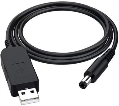 Кабель Power Boost cable USB - DC 5.5x2.1 12В 1 м Черный (1070989)