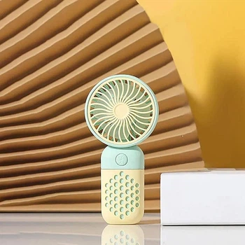 Портативний ручний міні-вентилятор Mini Fan Z8 з акумулятором від USB (салатово-жовтий)