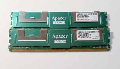 Серверная оперативная память Apacer 4GB /2х2GB/ DDR2-667 78.AKGAB.425 FBDIMM PC2-5300 ECC б/у