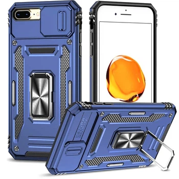 Противоударный чехол Camshield Army Ring для Apple iPhone 7 plus / 8 plus (5.5") Синий / Navy