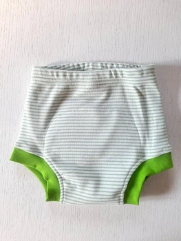 Многоразовые двойные тренировочные трусики ТМ BabyKo, 5 слойные, бавовняні, смужка салатова, р.L