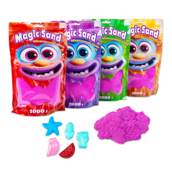 Кінетичний пісок Strateg Magicsandвпакеті39404-4фіолетовий,1кг