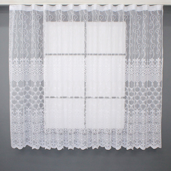 Коротка тюль, висотою 1,6м., жаккард. Колір білий. Код 1322т