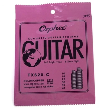 Цветные струны Orphee TX620-C Copper 10-47 Extra Light