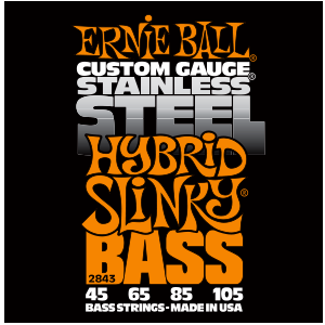 Струны Ernie Ball 2843 Stainless Steel Bass 45-105 Hybrid Slinky