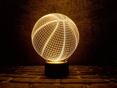 Змінна пластина для 3D-світильників "Баскетбольний м'яч" 3DTOYSLAMP