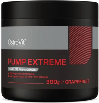 Передтренувальний комплекс OstroVit Pump Extreme порошок 300 г Грейпфрут (5903246224306)