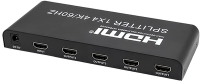 Rozdzielacz Qoltec Splitter 4 x HDMI 4K x 2K aktywny (5901878517995)