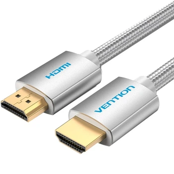 Кабель Vention HDMI M - M 15м V2.0 4K оплетка Silver Metal Type (AABIN)