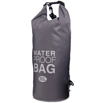 Гермомешок TY-6878-10 SP-Sport Waterproof Bag 10л водонепроницаемый с плечевым ремнем PVC gray