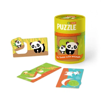 Развивающий пазл с игрой Mon Puzzle "Зоология для Малышей. Хвостатые Друзья" 12 двусторонних пазлов (20010900001111)
