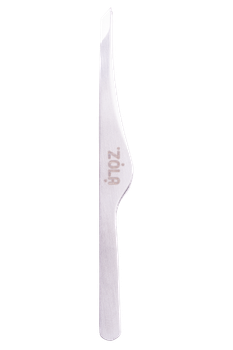 Пинцет скошенный профессиональный для бровей Zola Silver