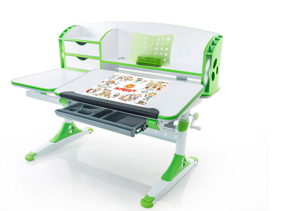 Детский стол Evo-kids Aivengo L белый с зеленым Evo-720 WZ