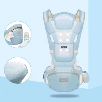 Рюкзак-кенгуру FRUITEAM Baby Carrier 6 в 1 для переноски детей Голубой