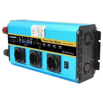 Инвертор преобразователь напряжения Lvyuan 12-230v 3000/6000w чистый синус