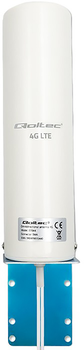 Antena dookólna Qoltec 4G LTE 5dBi DUAL White (5901878570440)