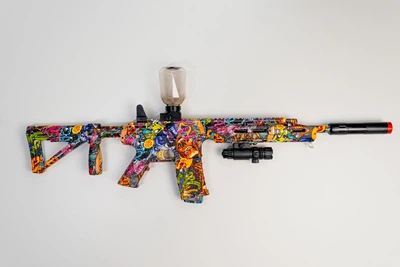 Дитячий іграшковий автомат на орбізах Орбіган AR-15 Різнокольоровий гідрогелевими кулями Гель бластер акумуляторний + 1000 орбізів