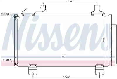 Радиатор, конденсор кондиционера HONDA ACCORD, NISSENS (940114)