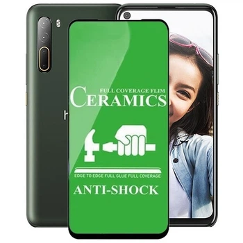 Защитное стекло-пленка Fiji Ceramics для HTC U20 5G полная проклейка черный