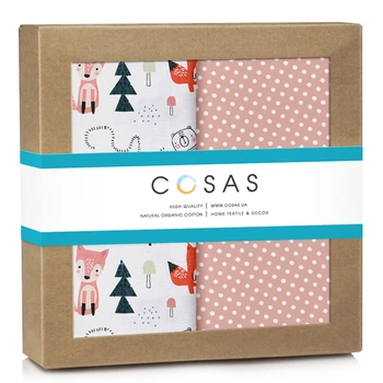 Набор пеленок Cosas WOOD ANIMALS Бязь 80x100 см 2 шт (4822052227367)