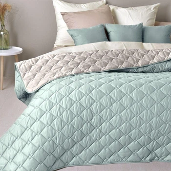Покрывало Стиль Cube 180*210 м'ята/св.сірий (8-32404*007) TM IDEIA