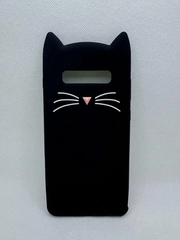 Силіконовий чохол Fashion Case Cat для Samsung Galaxy S10 Plus Чорний