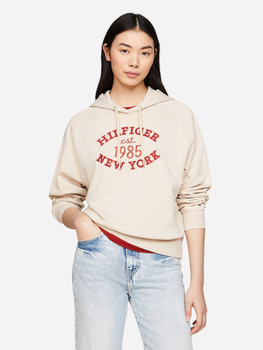 Bluza damska z kapturem oversize Tommy Hilfiger WW0WW42098-ACI L Beżowa (8720636807072)