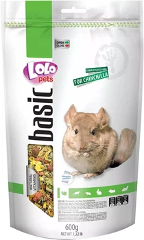 Корм для гризунів LoLo PETS Doypack повнораціонний корм для шиншил 600 г (5904479701640)