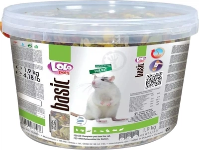 Корм для гризунів LoLo PETS повнораціонний корм для декоративних щурів 1.9 кг (5904479715616)