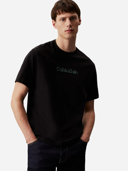 Футболка бавовняна чоловіча Calvin Klein K10K113105-BEH 2XL Чорна (8720109906769)