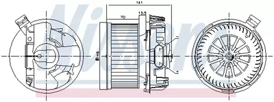 Вентилятор салону DACIA LOGAN I 1.4/1.6, NISSENS (87267)