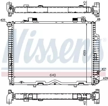 Радіатор охолодження двигуна MERCEDES-BENZ E-CLASS, NISSENS (62611A)