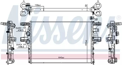 Радиатор охлаждения двигателя IVECO DAILY, NISSENS (61988)