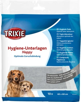 Одноразовые пеленки для щенков и собак с активированным углем 60*60 см Trixie Nappy 10 шт/уп