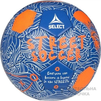 М'яч для футболу Select Street Soccer Blue v24 (для гри на асфальті та щебені),