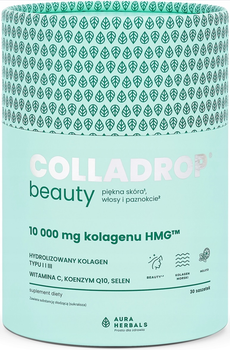 Дієтична добавка Aura Herbals Colladrop Beauty Колаген HMG 10000 мг Мохіто 30 саше (5902479614571)