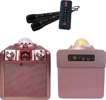 Przenośny głośnik N-Gear Bluetooth z dwoma mikrofonami DiscoStar 710SP Space Pink (8720589823129)