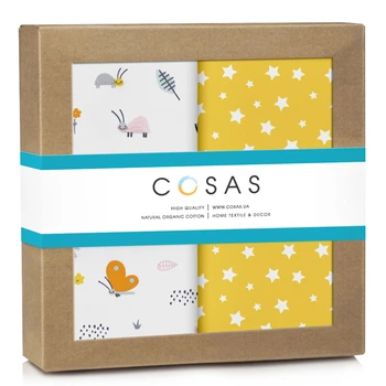 Набор пеленок Cosas BEES Бязь 80x100 см 2 шт (4822052227268)