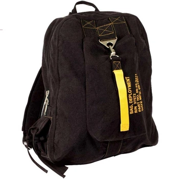 Рюкзак милитари Rothco Vintage Canvas Flight Bag 9765 Black — винтажный армейский рюкзак из плотного канваса