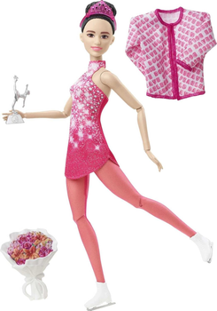 Lalka z akcesoriami Mattel Barbie Winter Sports Ice Skater 30 cm (194735079698)