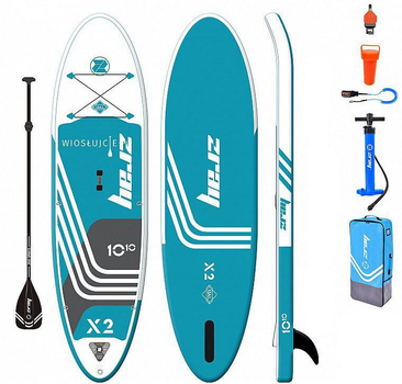 Надувна SUP дошка для серфінгу Z-Ray 10'10"32"6" X-Rider Deluxe X2 2021 з веслом, насосом та сумкою для зберігання