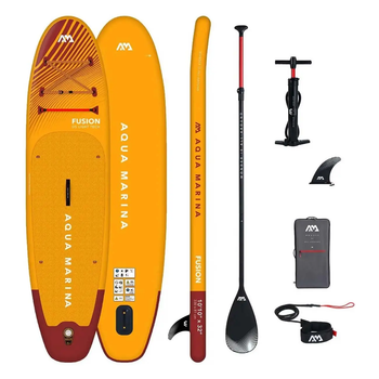 Надувна SUP дошка для САП серфінгу Aqua Marina Fusion 10′10″ All-Around (BT-23FUP) з веслом, насосом та сумкою для зберігання