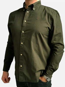 Рубашка хлопковая мужская Tommy Hilfiger 994242814 XXL Зеленая (1159809529)